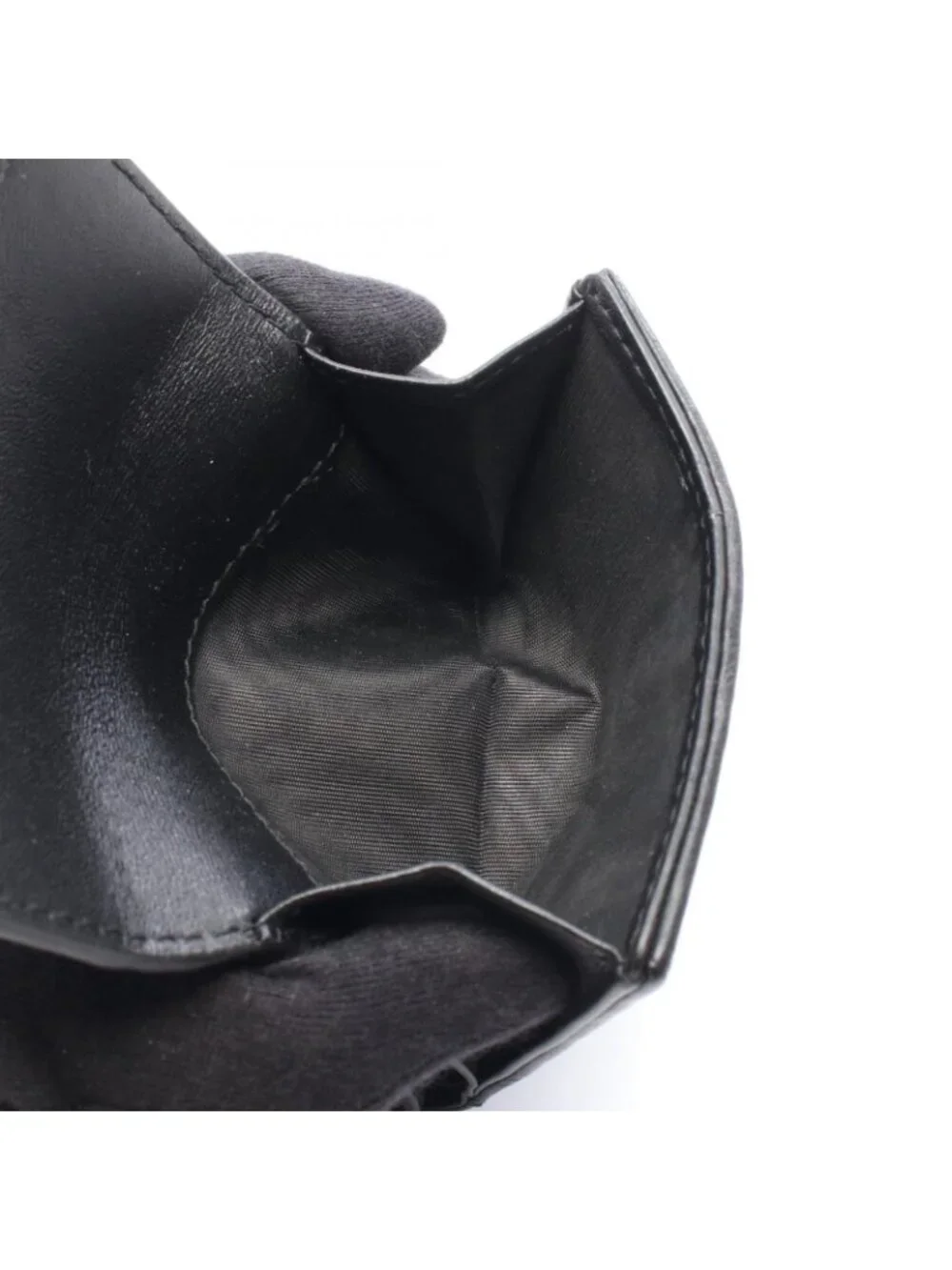 Dior Trifold Wallet Lady Lotus Black Leather